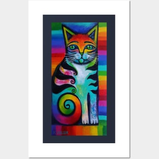 Rainbow kitty 2 Posters and Art